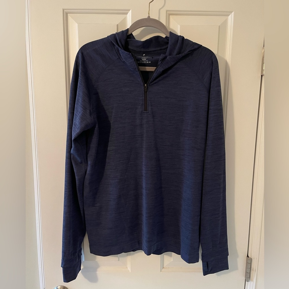 Fabletics Men Quarter Tech Zip - Navy Blue Large